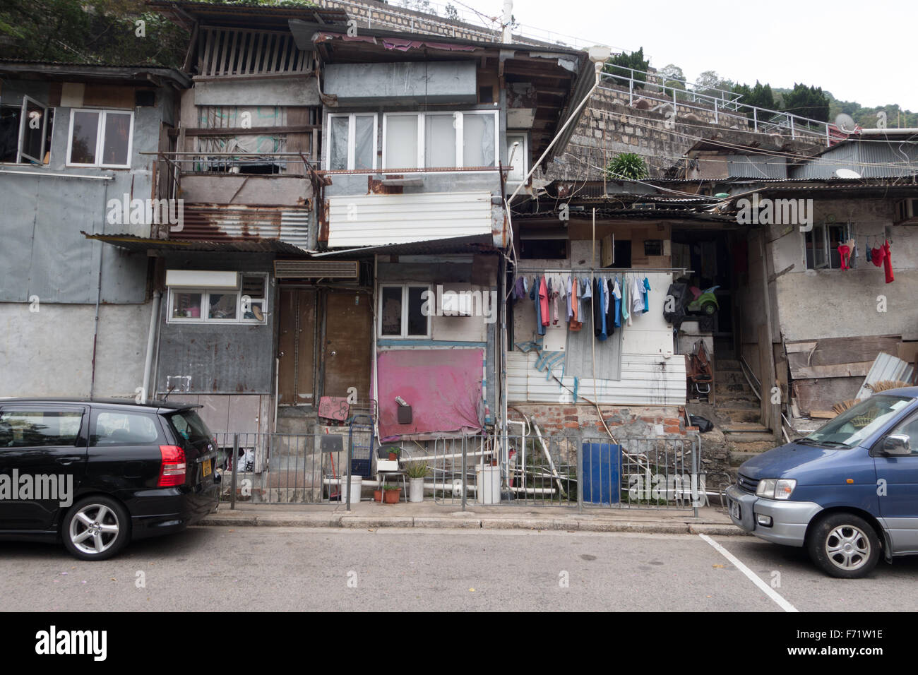 schlechte Nachbarschaft Hongkong Stockfoto