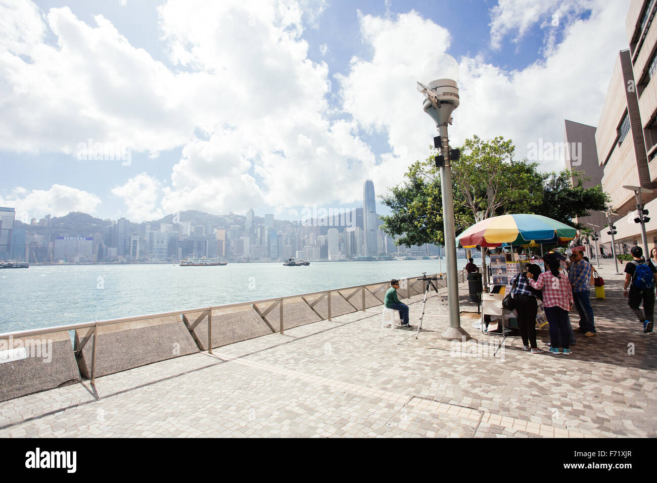 Tsim Sha Tsui Hafenfront Stockfoto