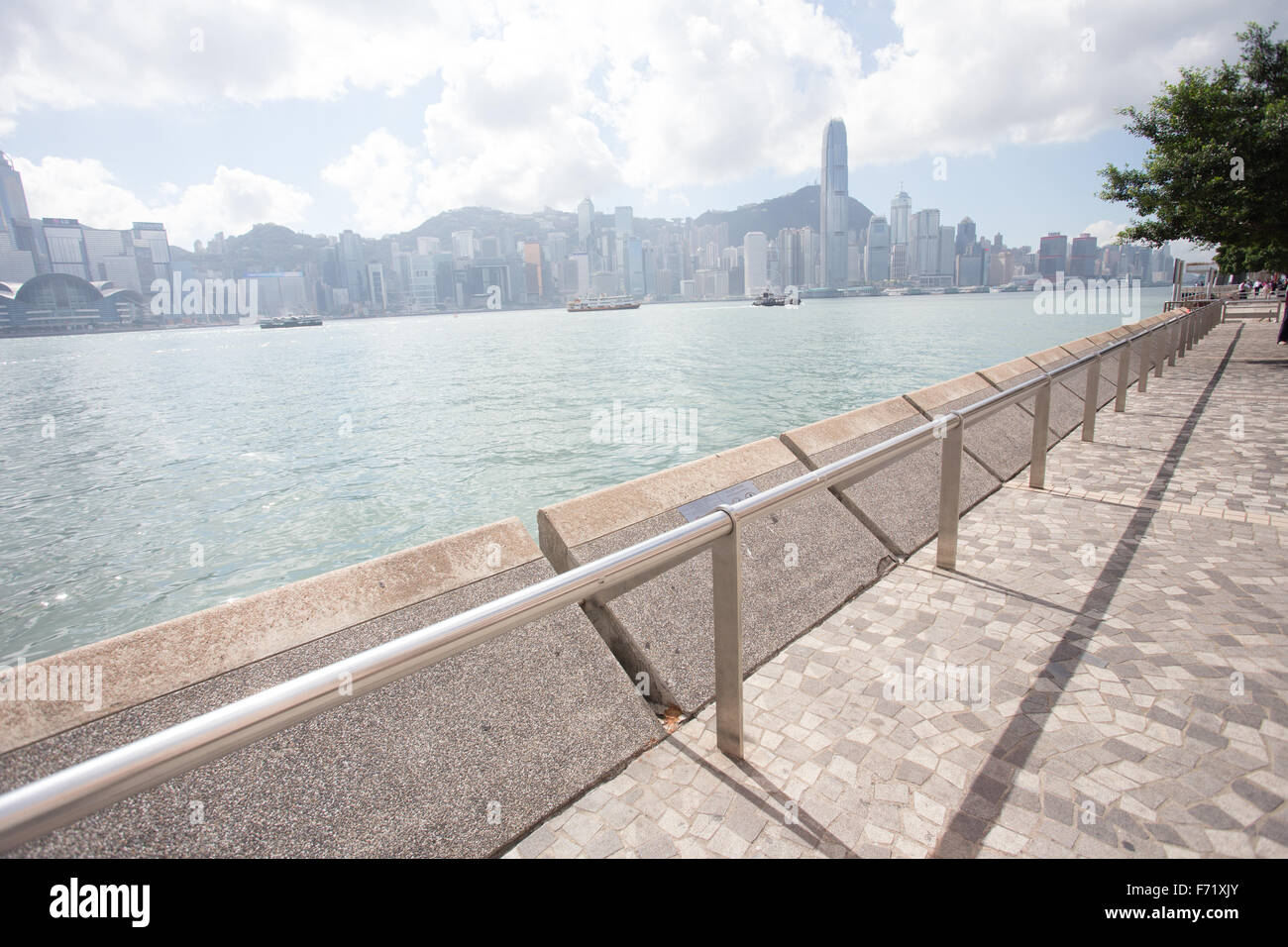 Tsim Sha Tsui Harbour front niemand Stockfoto
