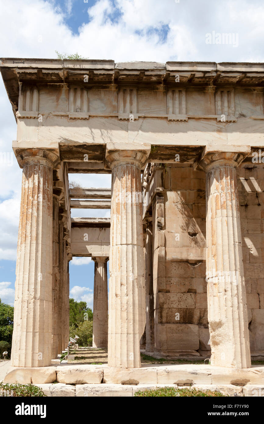 Tempel des Hephaistos, der antiken Agora von Athen, Athen, Griechenland Stockfoto