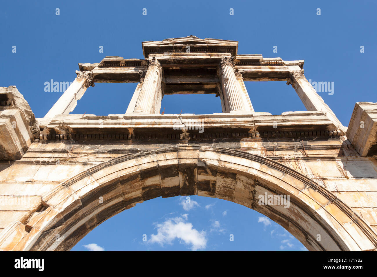 Hadrians Bogen, Athen, Griechenland Stockfoto