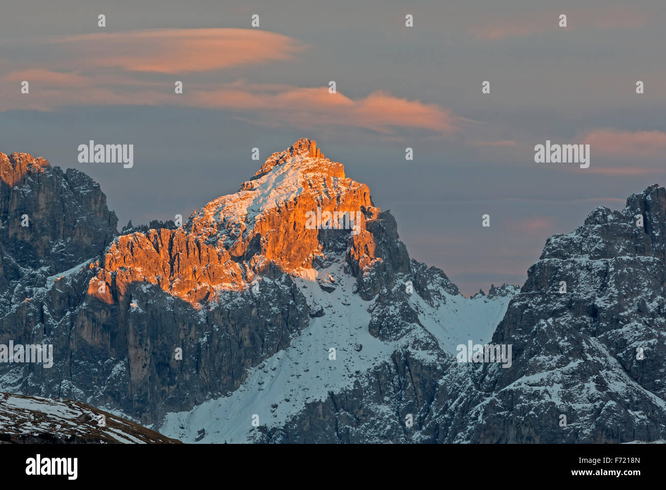 Berg-Kette Cadini di Misurina an der letzten Ampel, Dolomiten, South Tyrol Provinz, Italien, Europa Stockfoto
