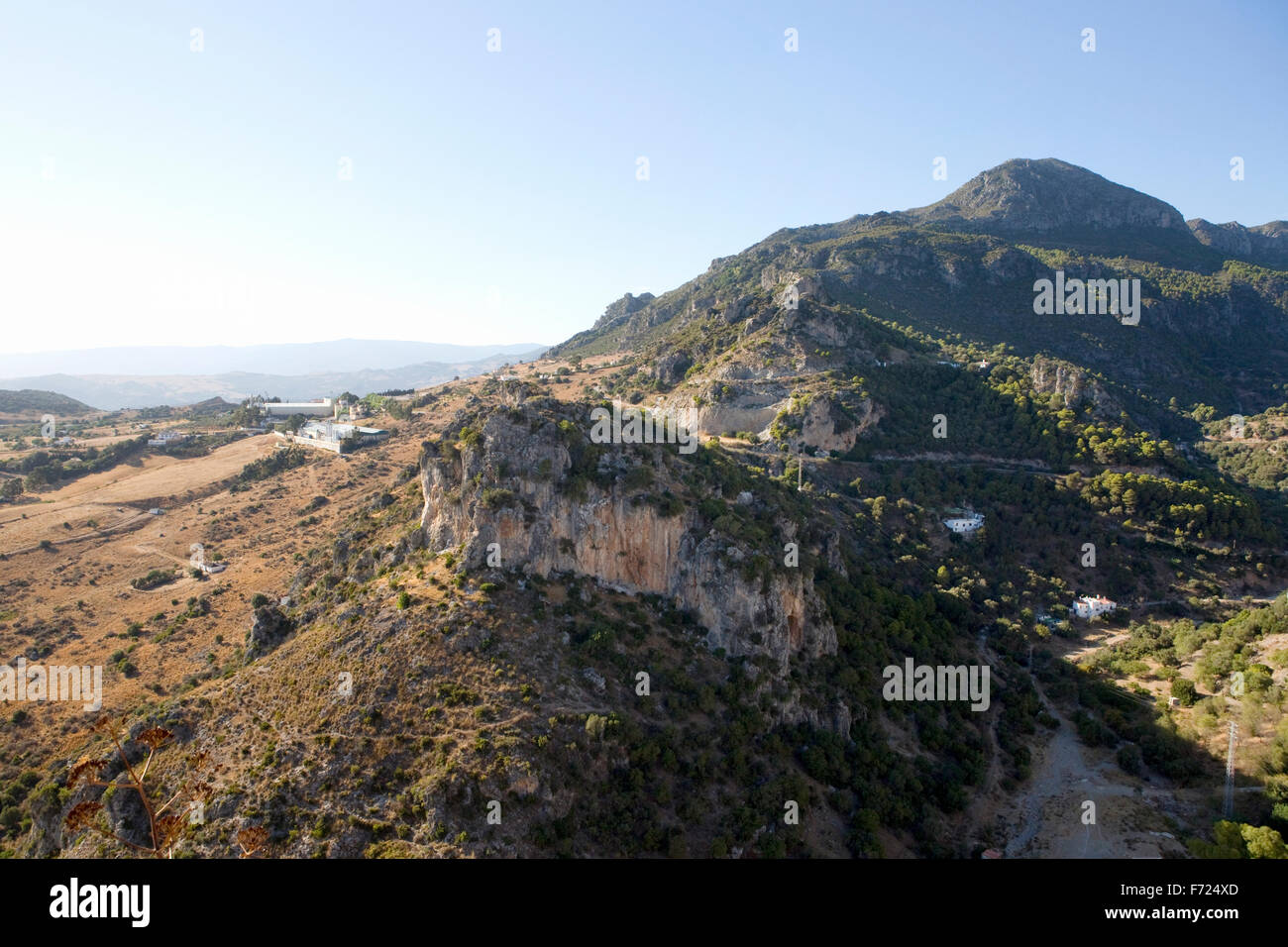 Die Berge von Andalusien in der Nähe von Casares, Spanien. Stockfoto