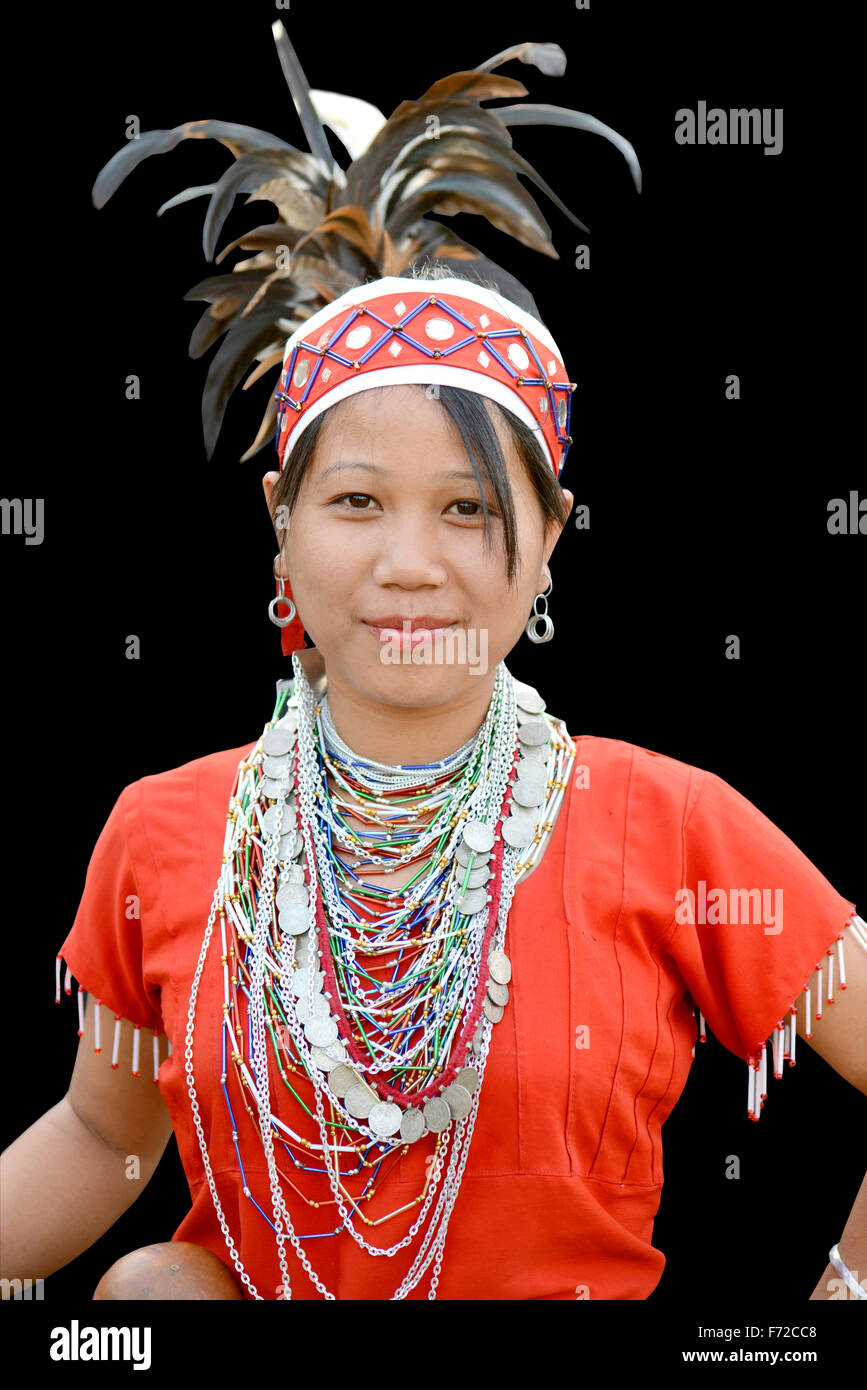 Frau stehend, Meghalaya, Indien, Asien, Herr #786 Stockfoto