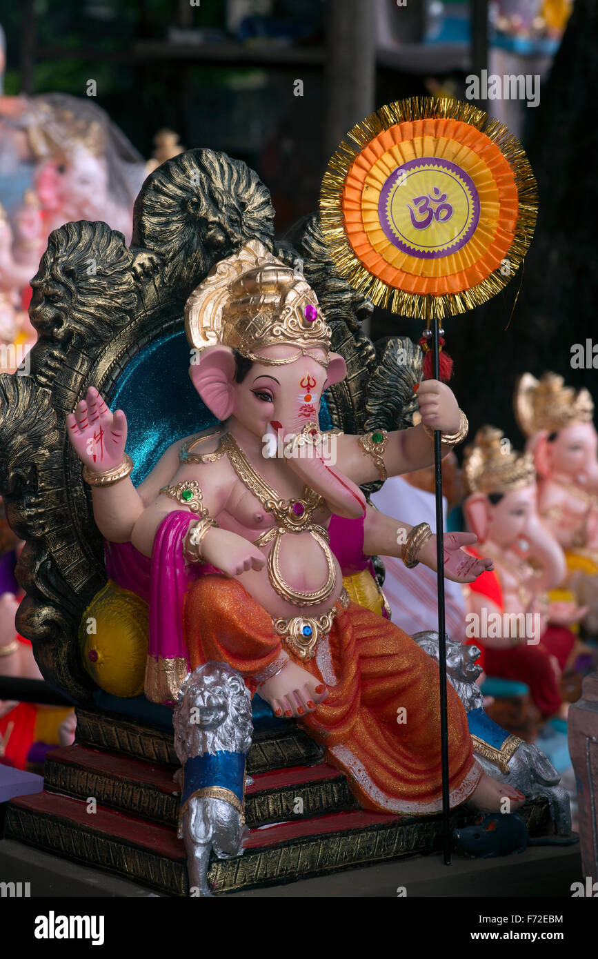 Ganesh gehalten für Verkauf, Pune, Maharashtra, Indien, Asien Stockfoto