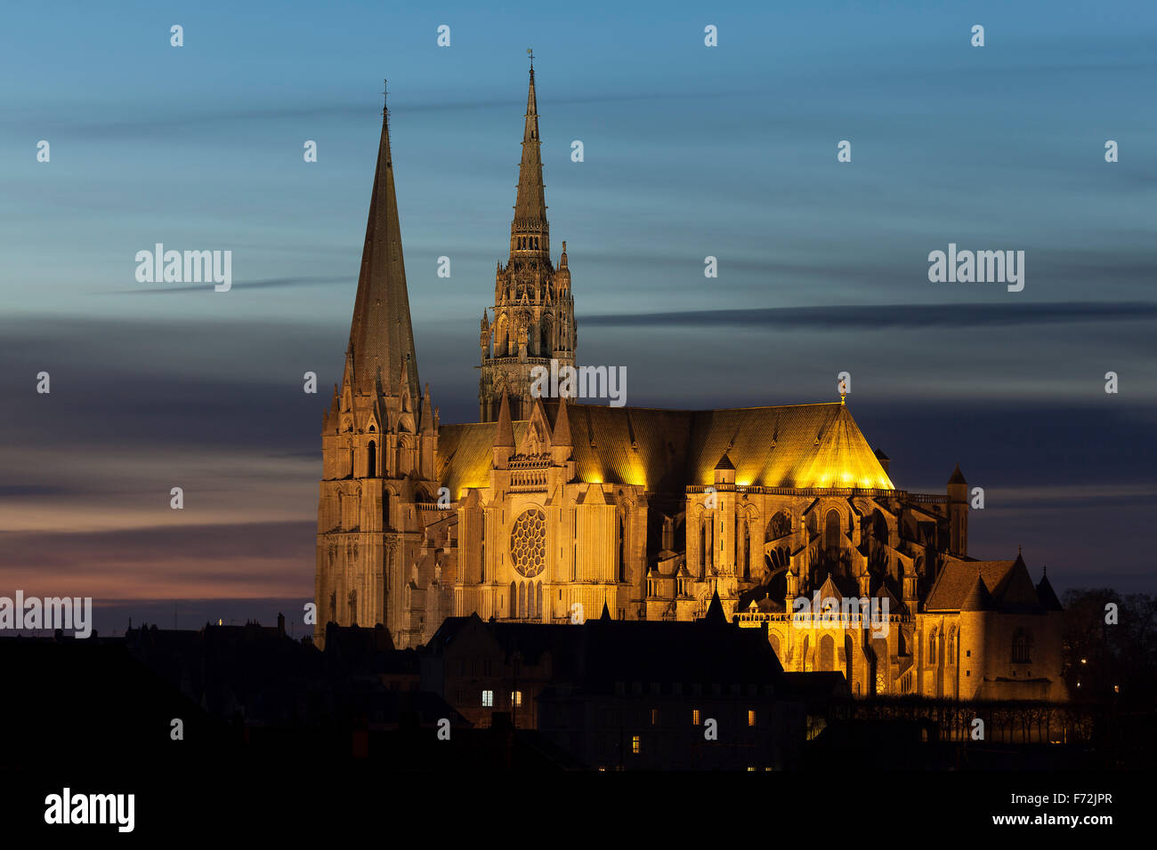 Kathedrale von Notre-Dame de Chartres, Eure et Loir Abteilung, Region Centre, Frankreich Stockfoto