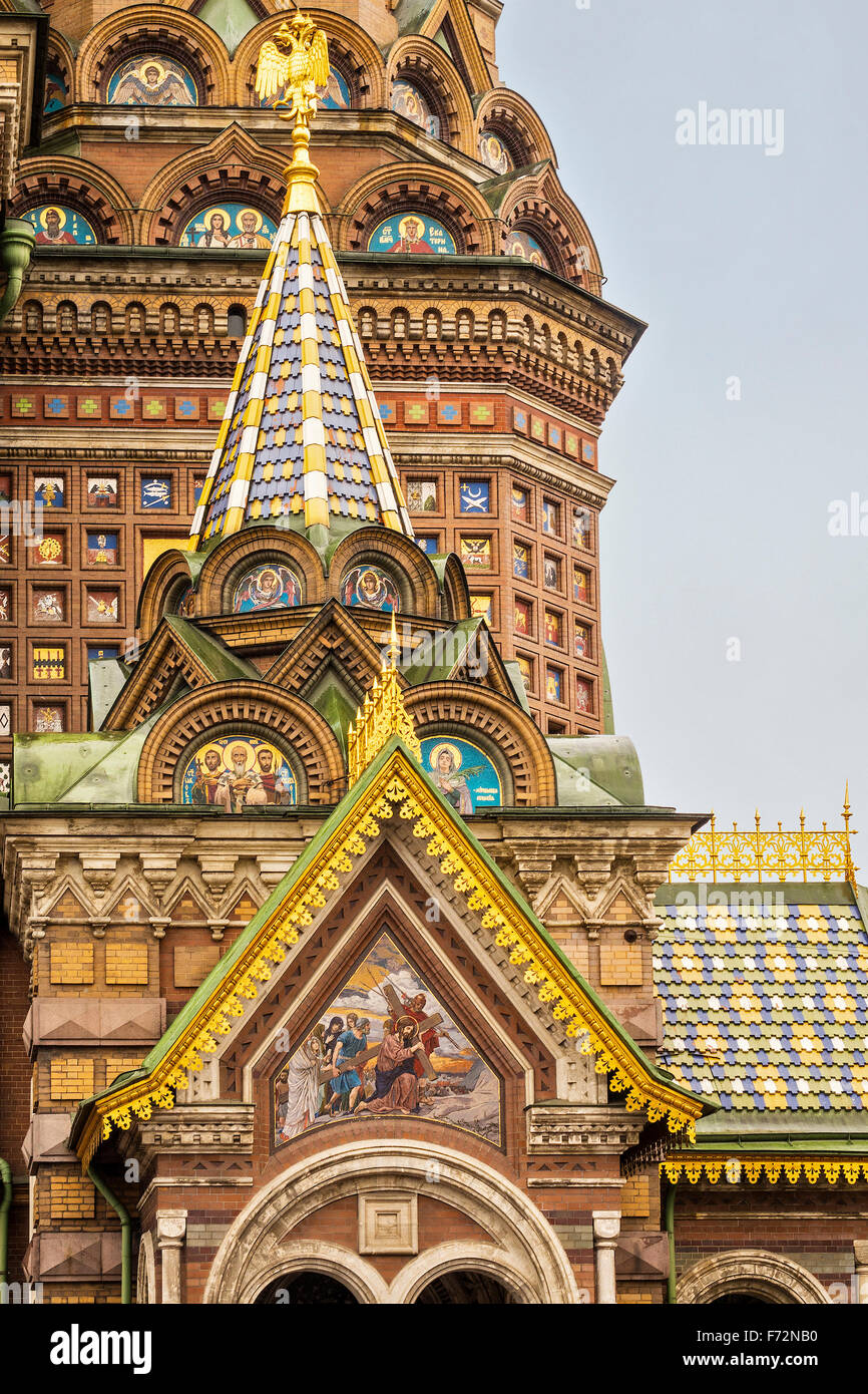 Kirche von vergossenen Blut St. Petersburg Russland Stockfoto