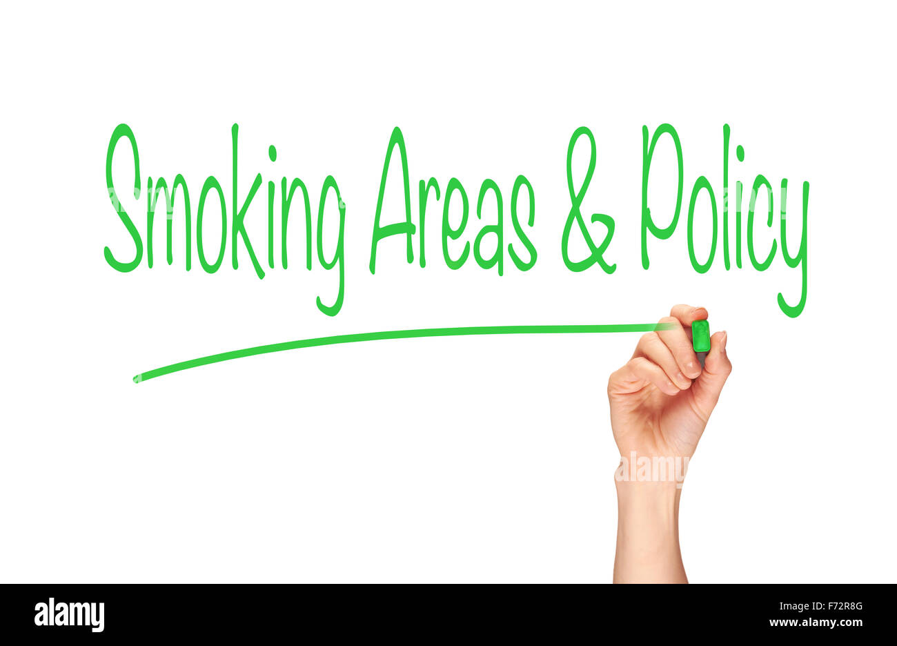 Bereichen & Rauchen, Induktion Trainingskonzept Schlagzeilen. Stockfoto
