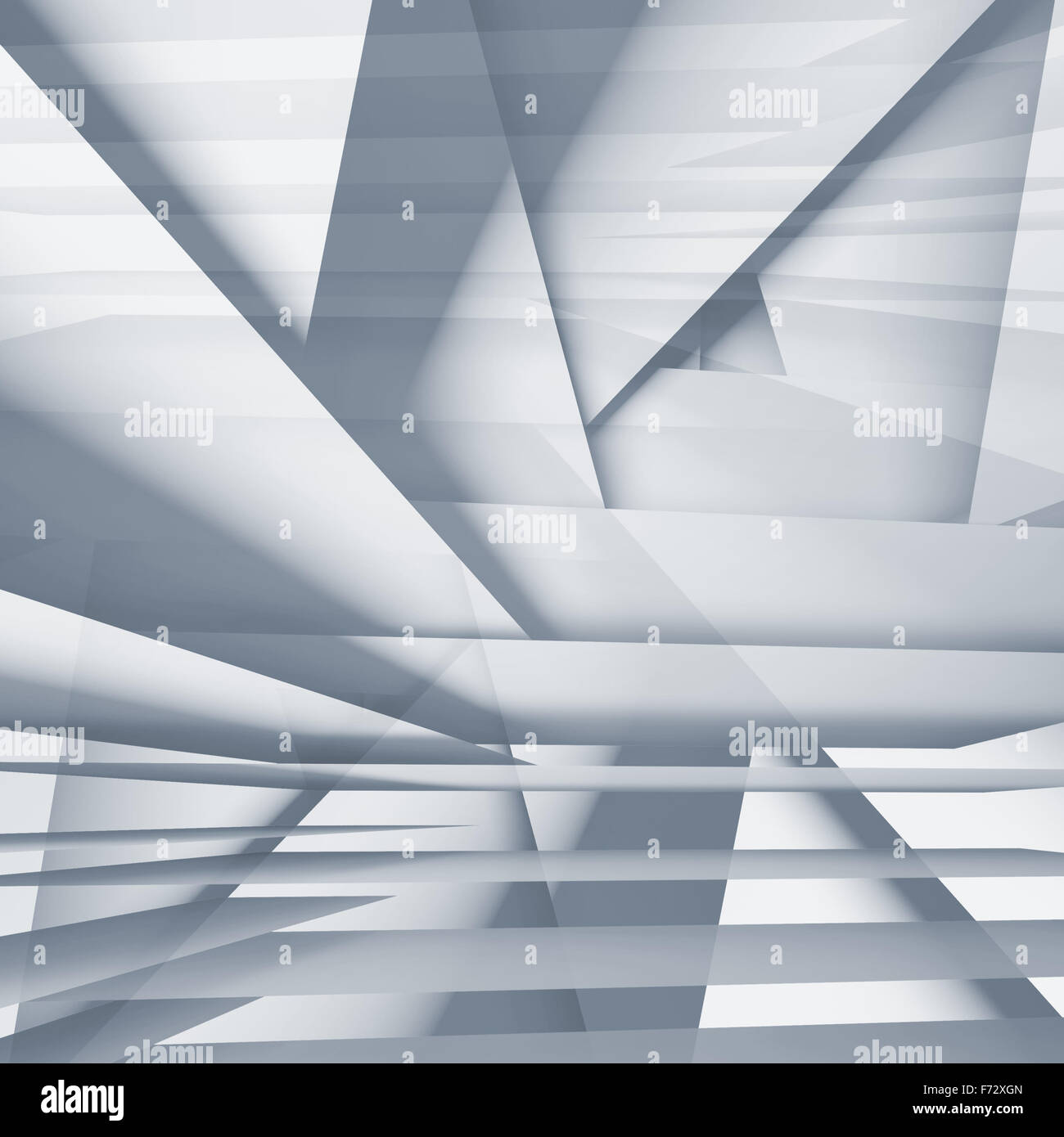 Abstrakte Quadrat digital Hintergrund mit leichten blauen chaotischen vielschichtige Streifen, 3d illustration Stockfoto