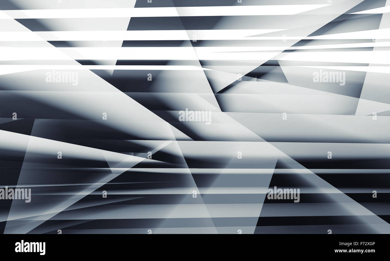 Abstrakte digitale Hintergrund mit chaotischen Multi geschichteten Strukturen, 3d illustration Stockfoto