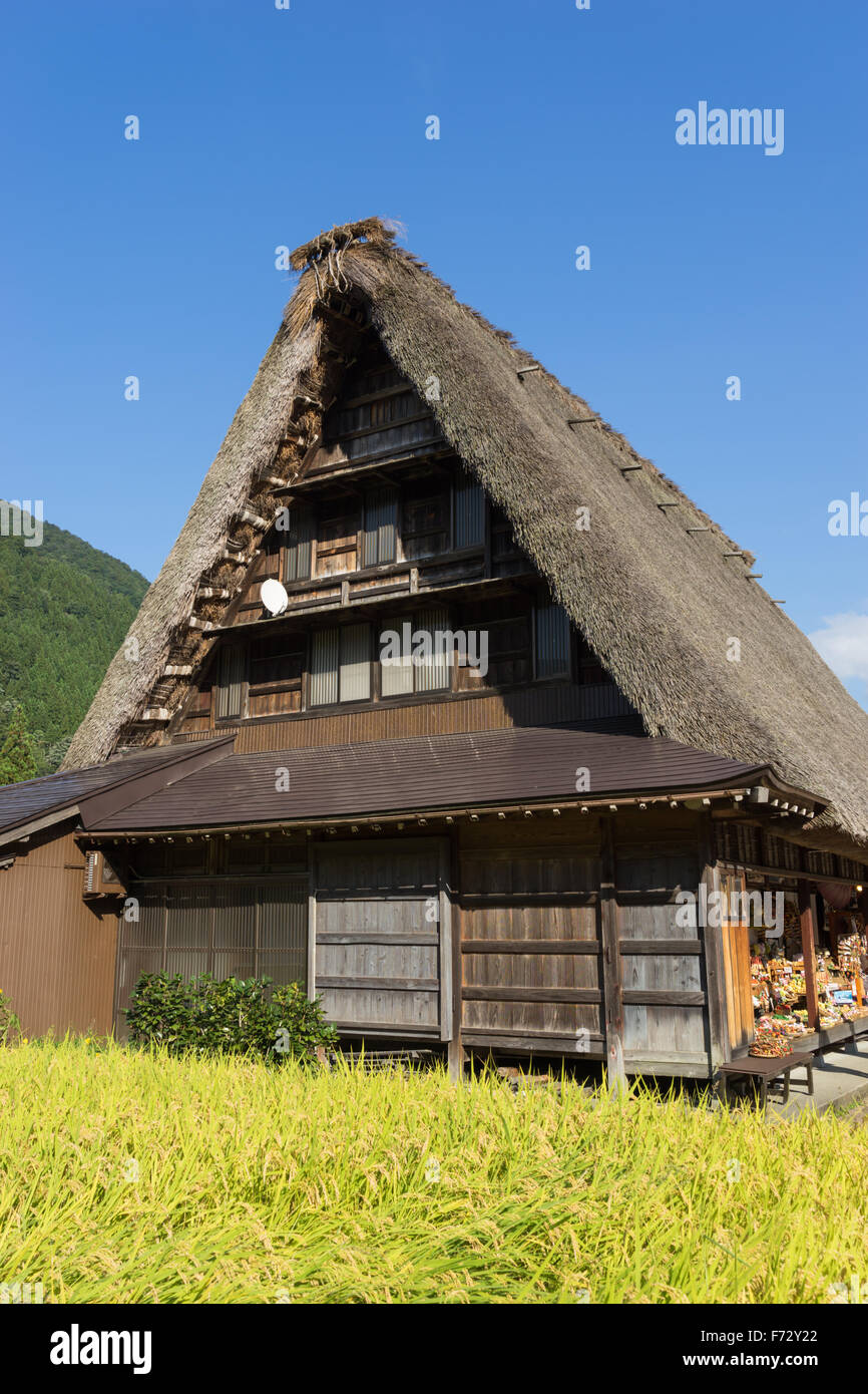 Gassho Zukuri (Gassho-Stil) Haus in Suganuma Region Gokayama, Japan Stockfoto