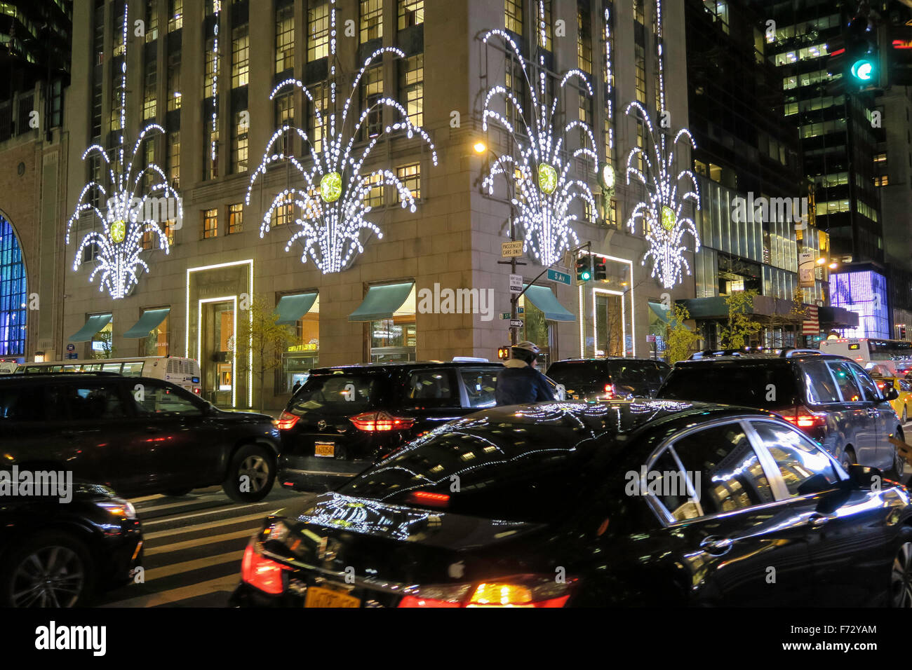 Tiffany & Co., Juwelier, Weihnachtsschmuck, NYC Stockfoto