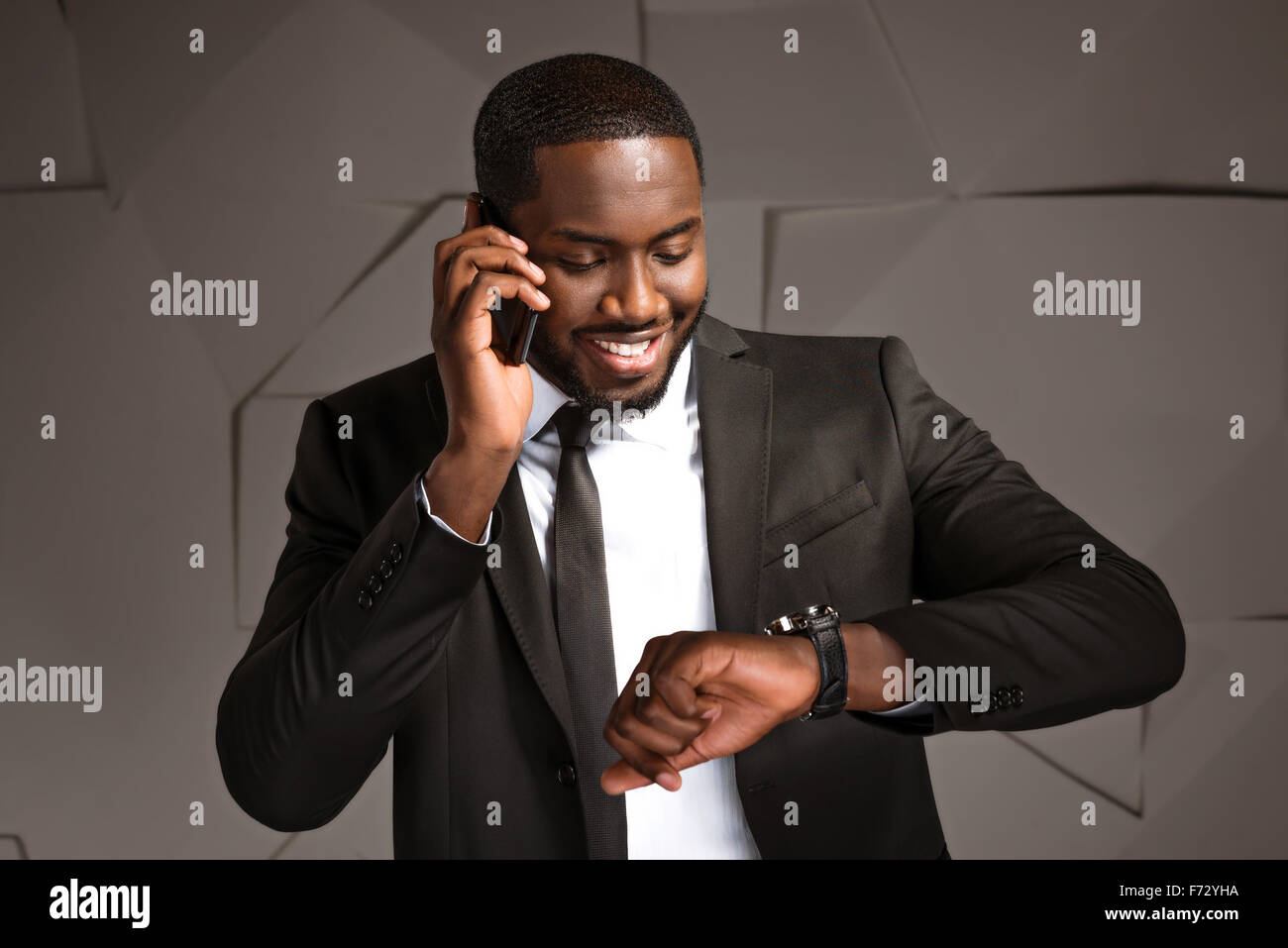 Konzept für Afro amerikanische Geschäftsmann Stockfoto