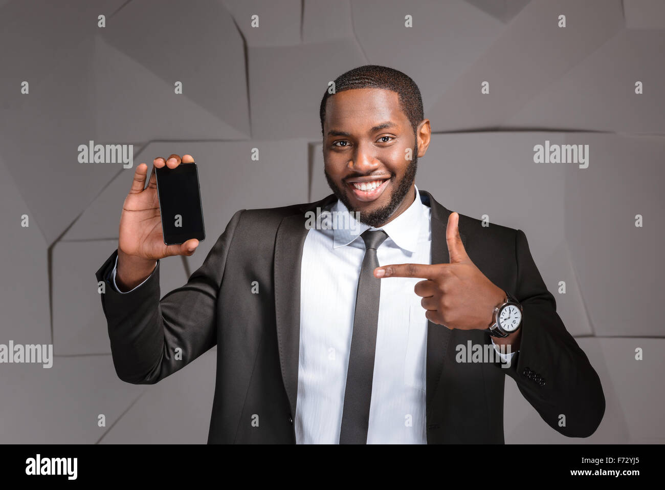 Konzept für Afro amerikanische Geschäftsmann Stockfoto