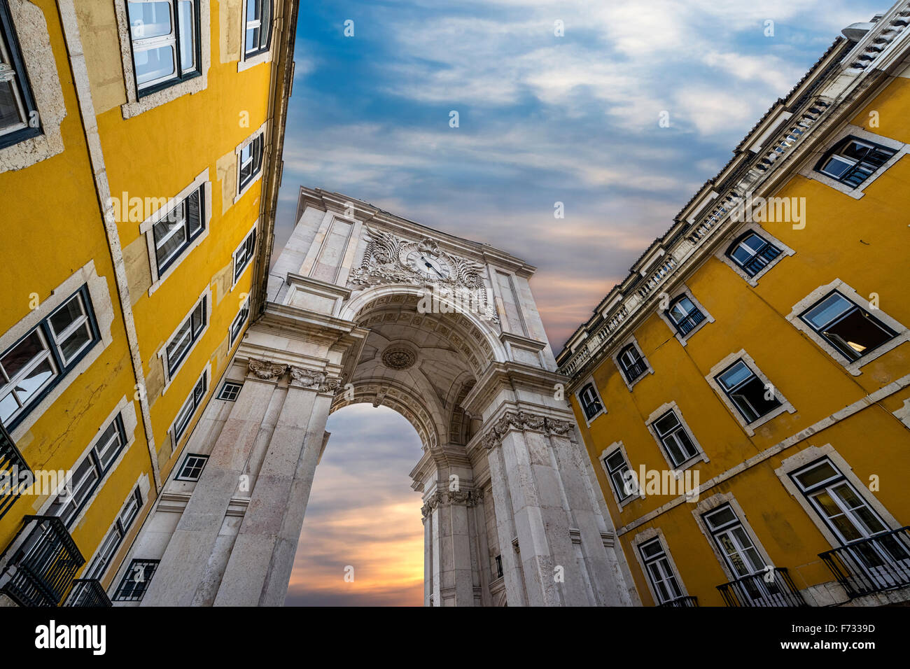 Triumphbogen in der Rua Augusta, Lissabon, Portugal Stockfoto