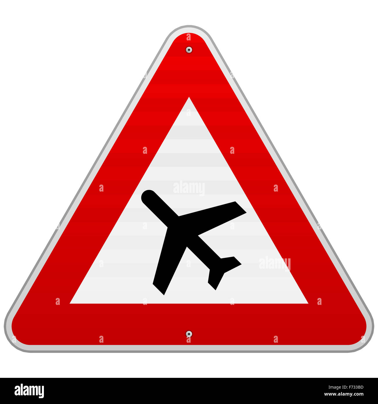 Flughafen-Straßenschild Stockfoto