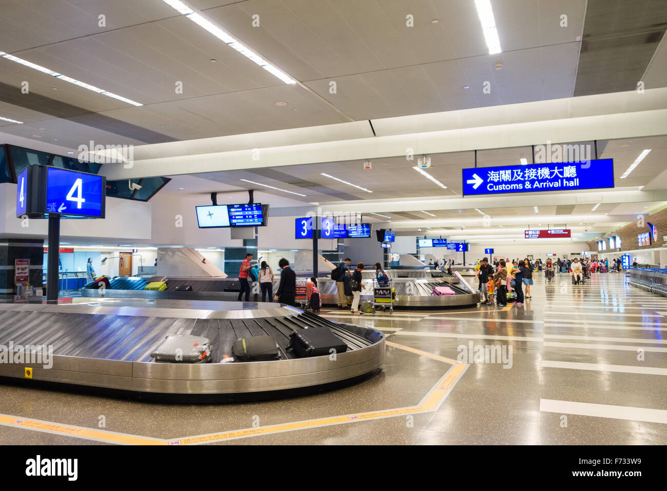 Taipei Gepäck Abholung vom Flughafen Stockfoto