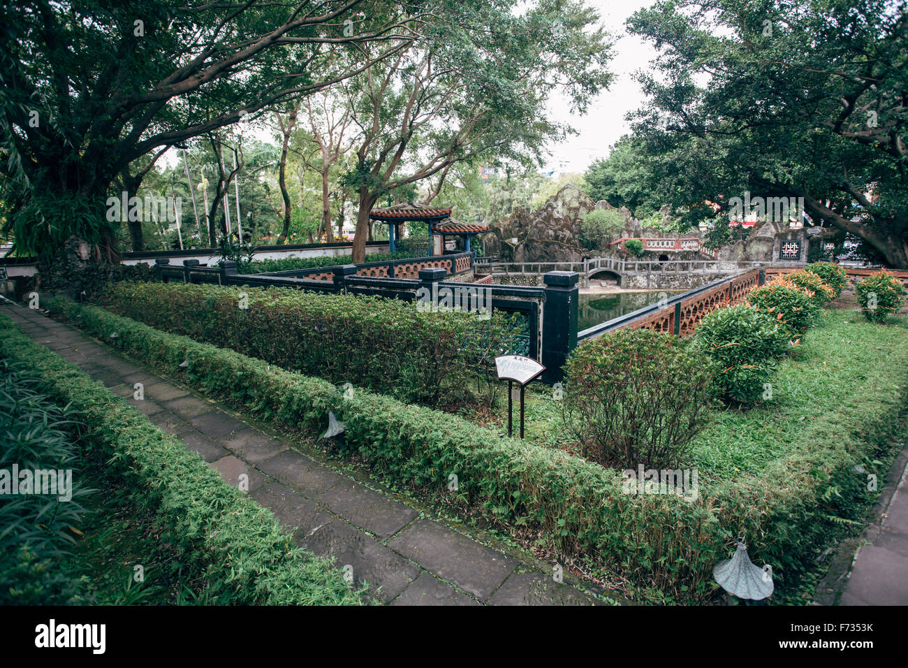 Taipeh Lin Familiengarten Stockfoto