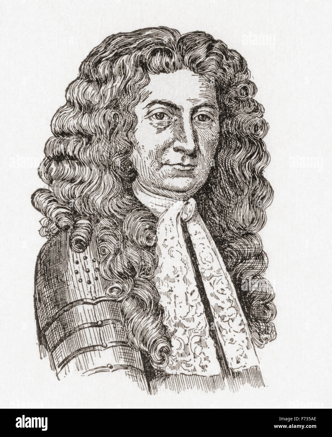 Sir Edmund Andros, 1637 –1714.   Englischer Kolonialbeamter in Nordamerika. Stockfoto