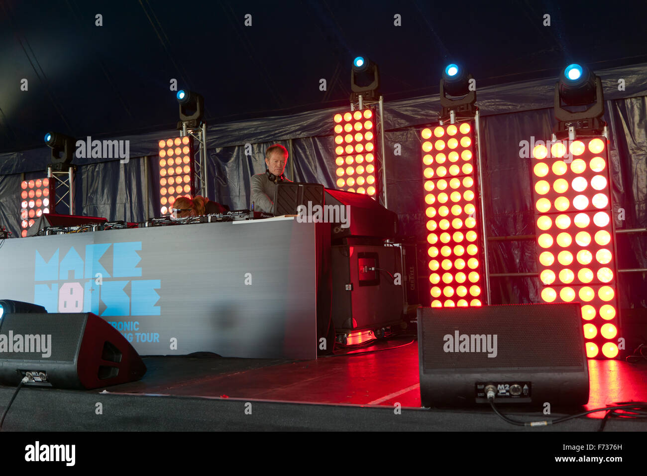 DJ-Antz, auf die "machen Lärm Bühne, auf dem am Blackheath Music Festival 2015. Stockfoto