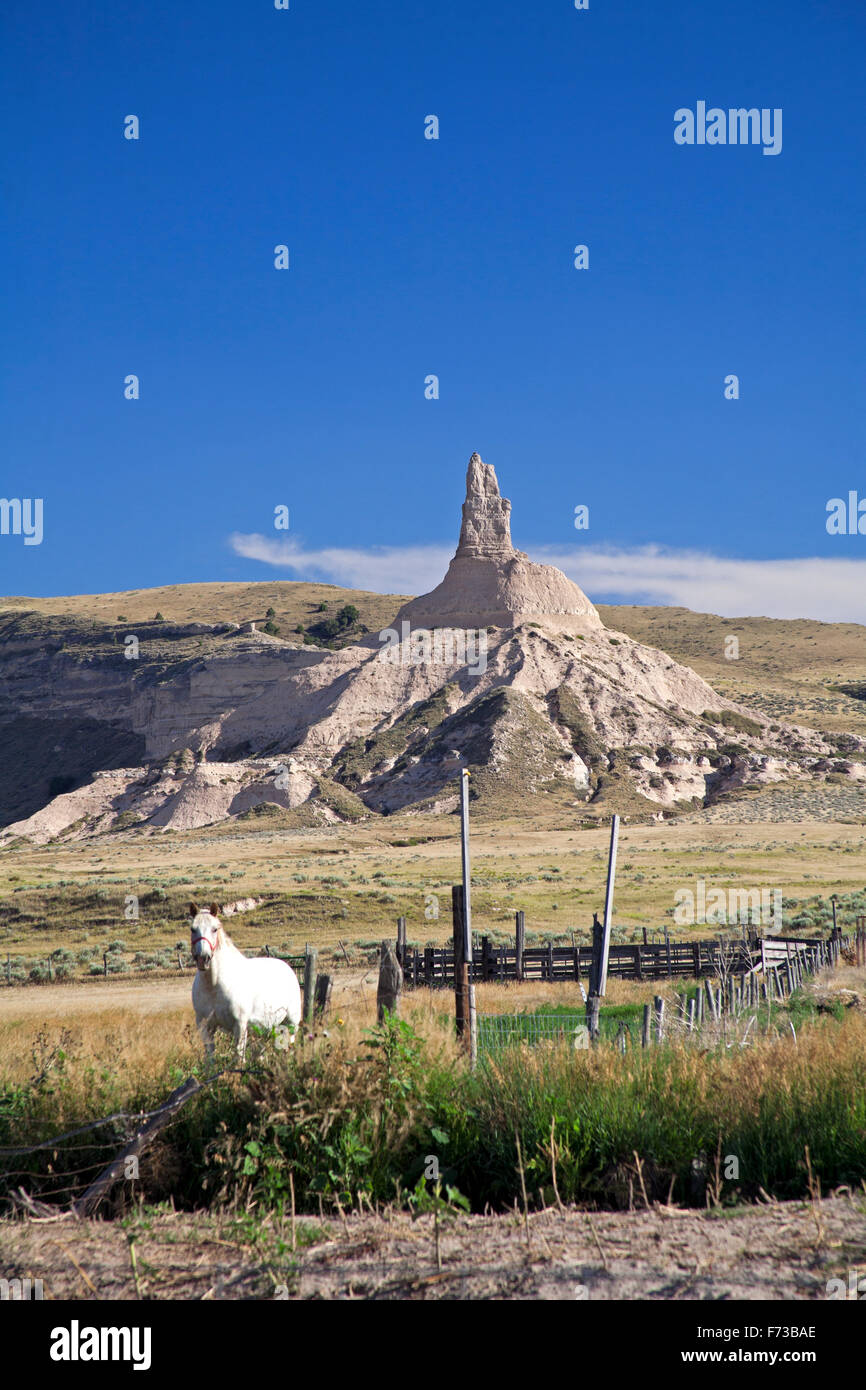 Chimney Rock Wahrzeichen, Nebraska Stockfoto