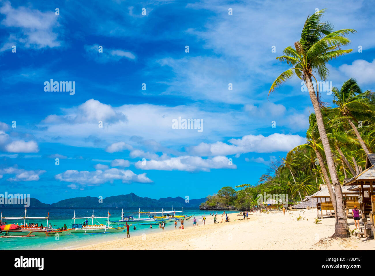 Sieben Commando Beach, El Nido, Palawan, Philippinen Stockfoto