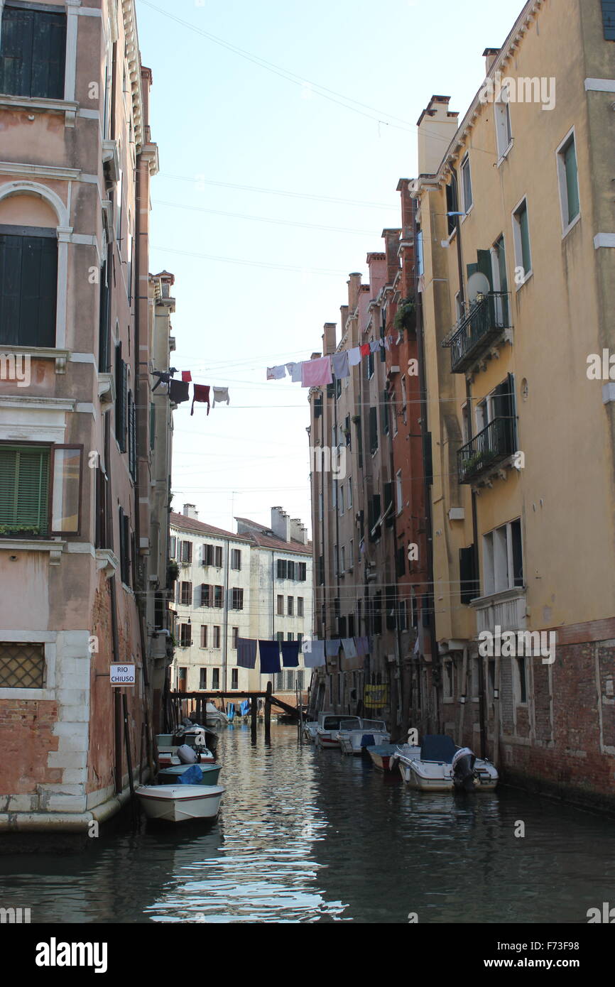 Ein ziemlich Seitenkanal, Venedig Italien Stockfoto