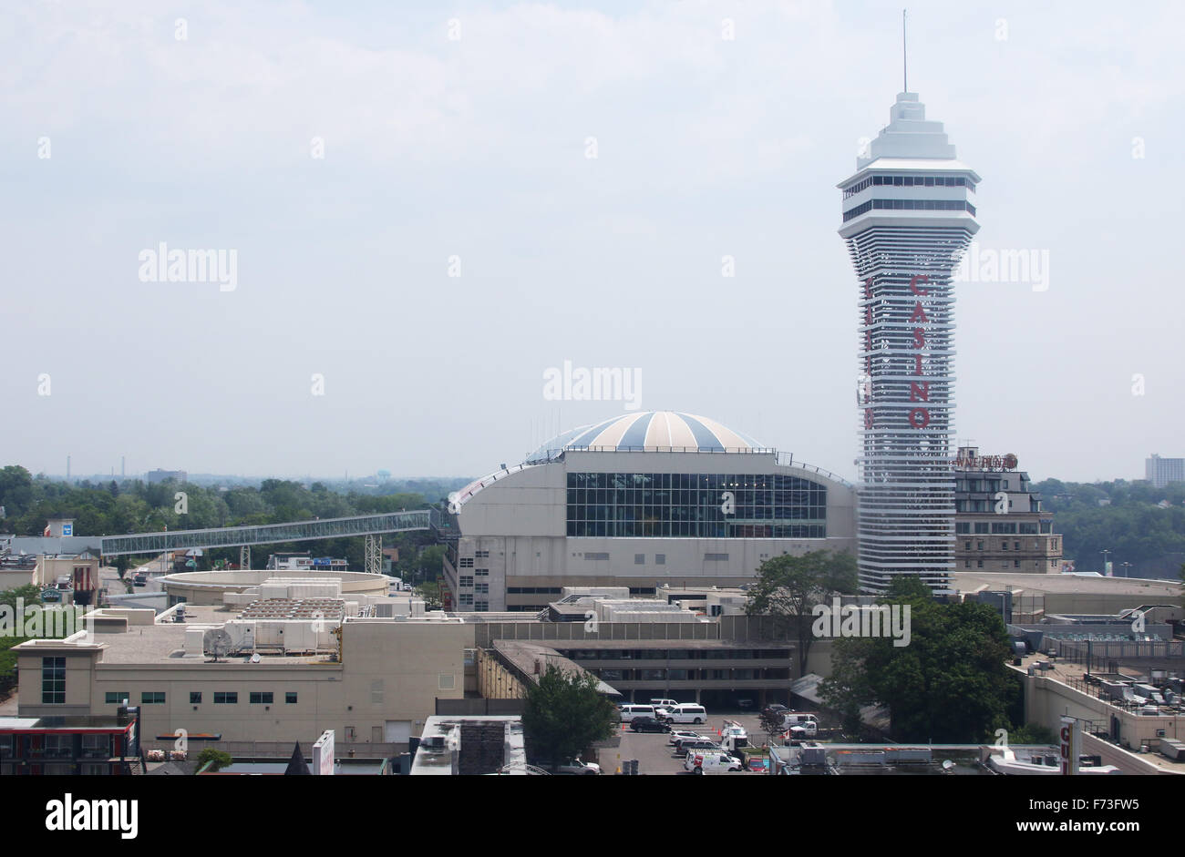 Kasino Niagara. Blick vom Niagara Skywheel, Clifton Hill, Niagara Falls, Ontario, kan. Stockfoto