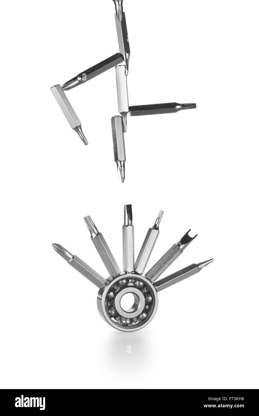 Auswuchten von Kugellager, Schraubendreher Stockfoto