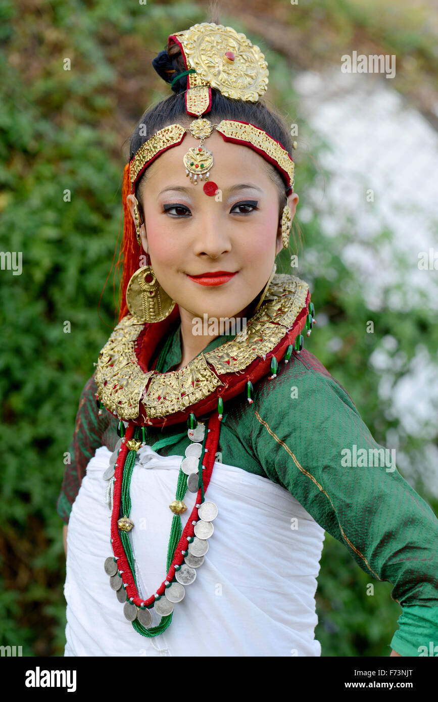 Indianerin, Sikkim, Indien, Asien, Herr #786 Stockfoto