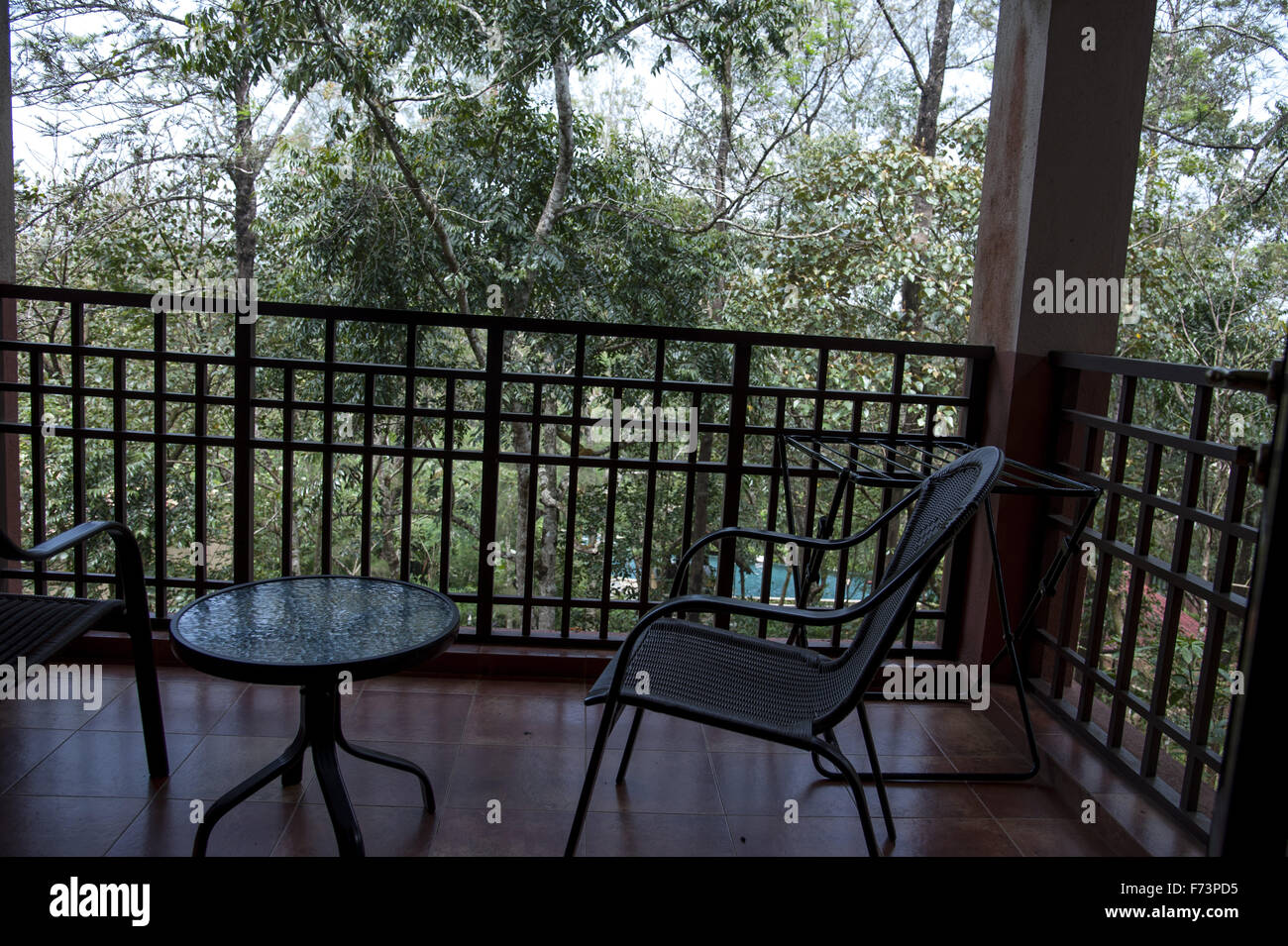Balcony, coorg, karnataka, indien, asien Stockfoto