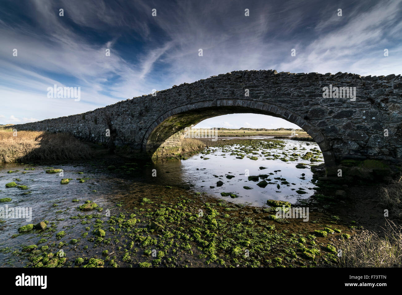 Aberffraw Lastesel Brücke auf Anglesey North Wales Stockfoto
