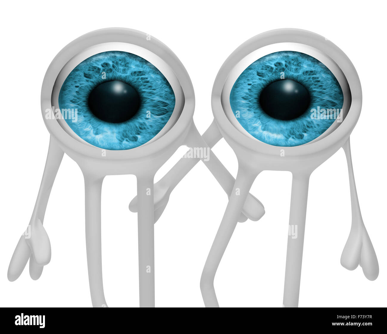 3D Bild von zwei Cartoon-Augen Stockfoto