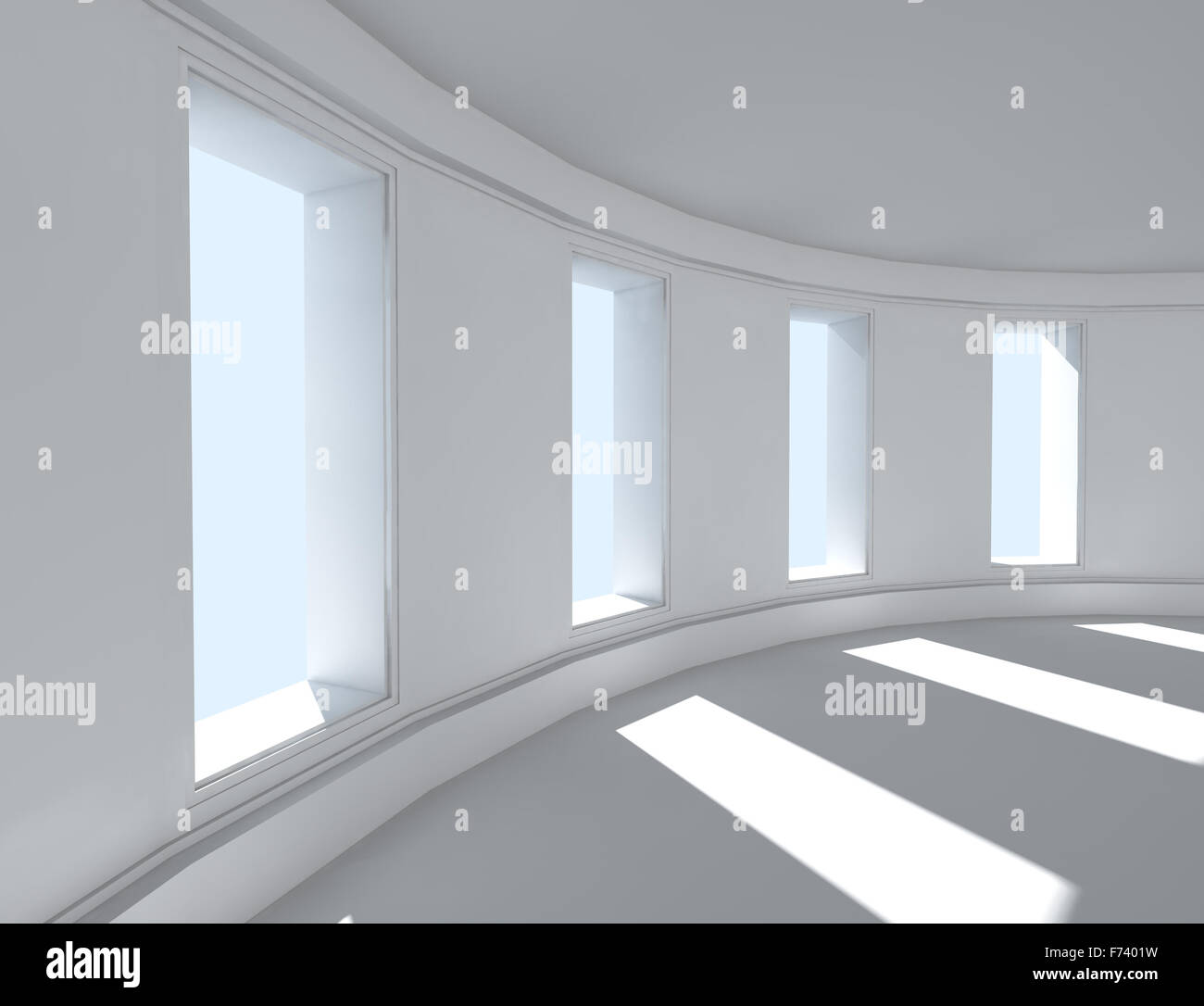3D Architektur des leeren Innenraum. Stockfoto