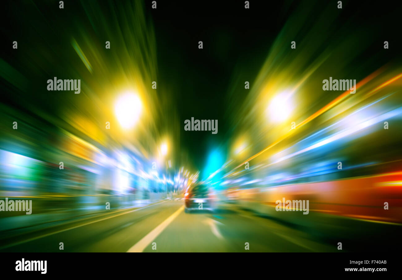 Abstraktes Bild von Geschwindigkeit Stadtverkehr Stockfoto
