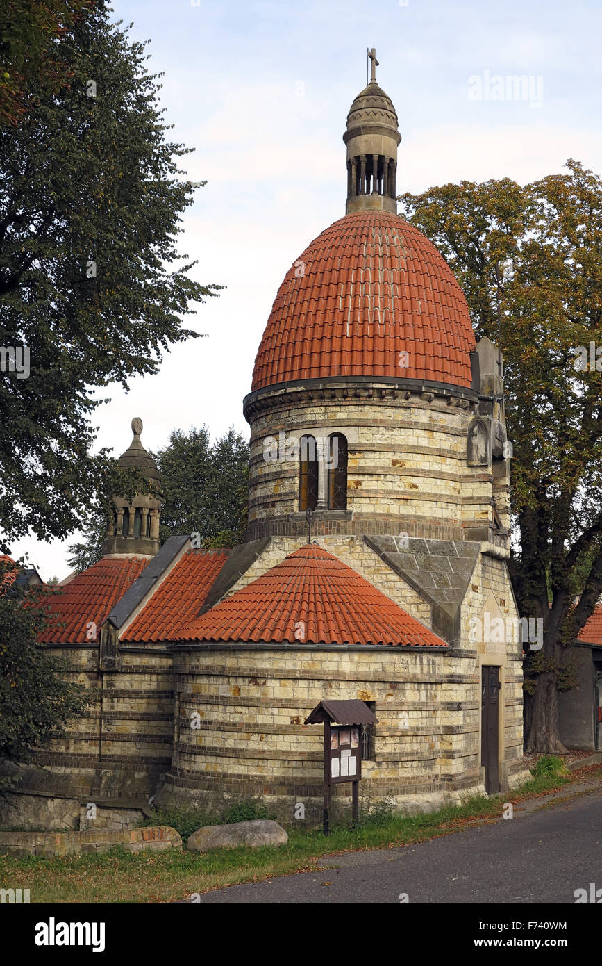 Die Kapelle St. Wenceslas im Dorf Vlci, Tschechische Republik Stockfoto