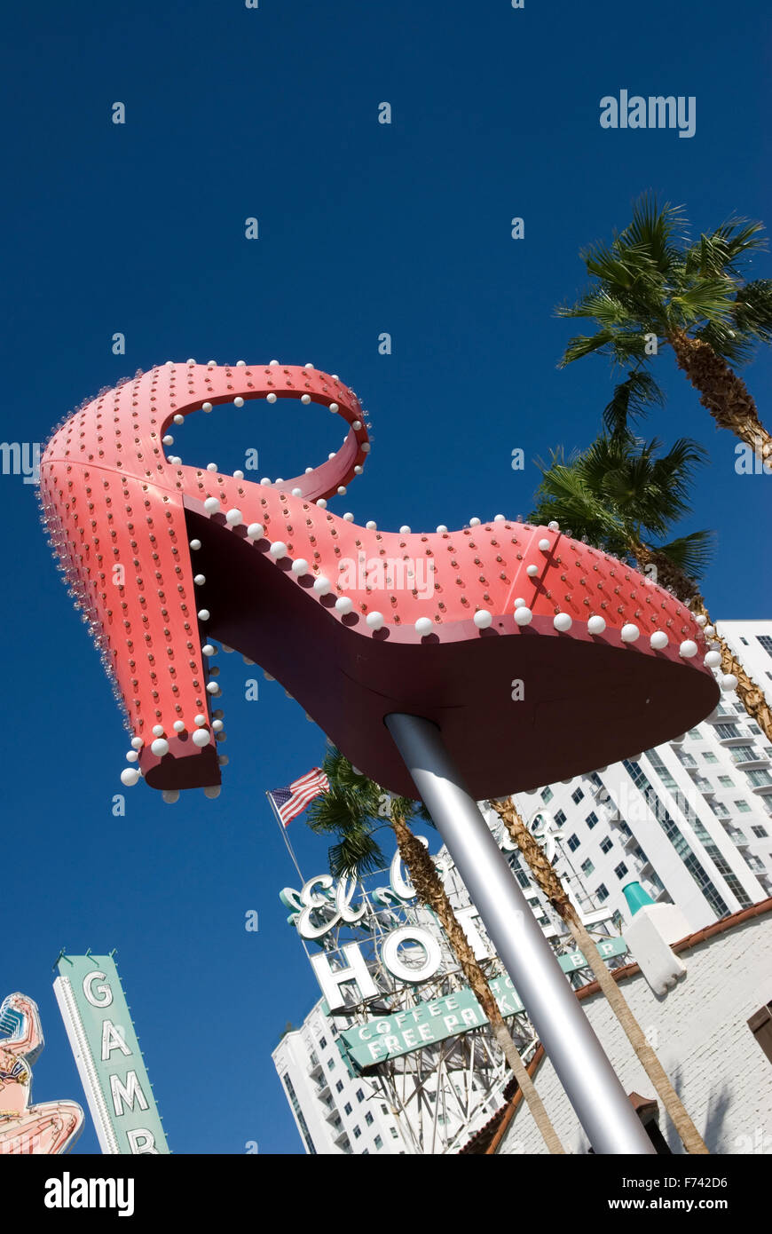 High Heel Skulptur Las Vegas Nevada USA Stockfoto
