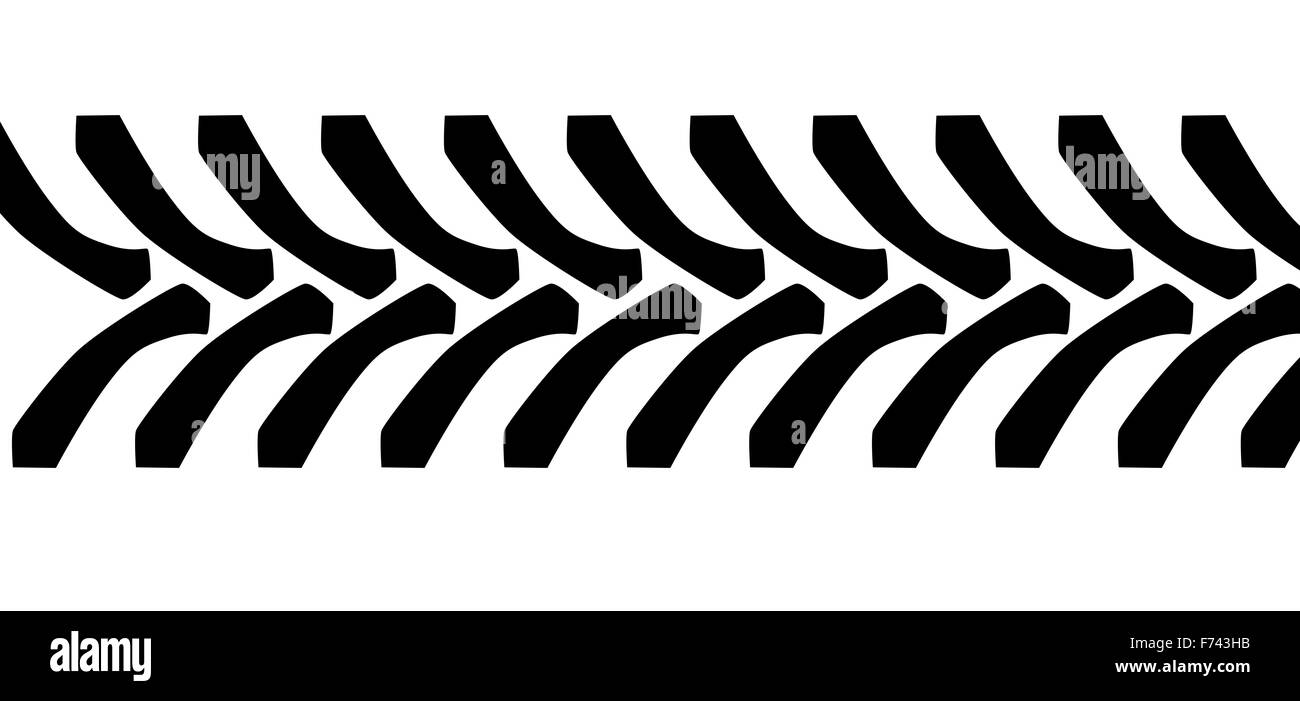 Traktor-Reifen treten Flecken auf einem weißen Hintergrund isoliert Stockfoto
