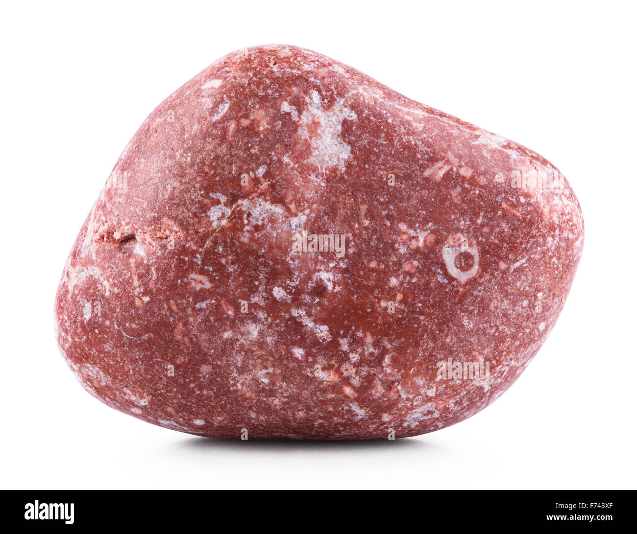 Roten Stein isoliert auf einem weißen Hintergrund. Clipping-Pfad Stockfoto