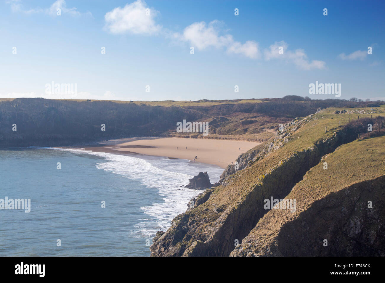 Barafundle Bay Beach Stackpole Estate Pembrokeshire Wales UK Stockfoto