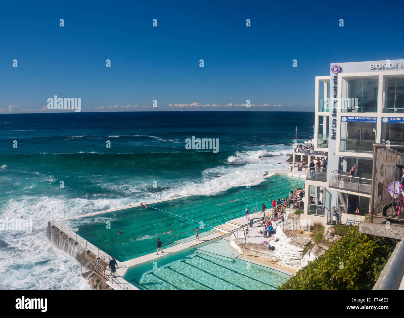 Bondi Icebergs Schwimmbad und Pazifischen Ozean Sydney New South Wales NSW Australia Stockfoto