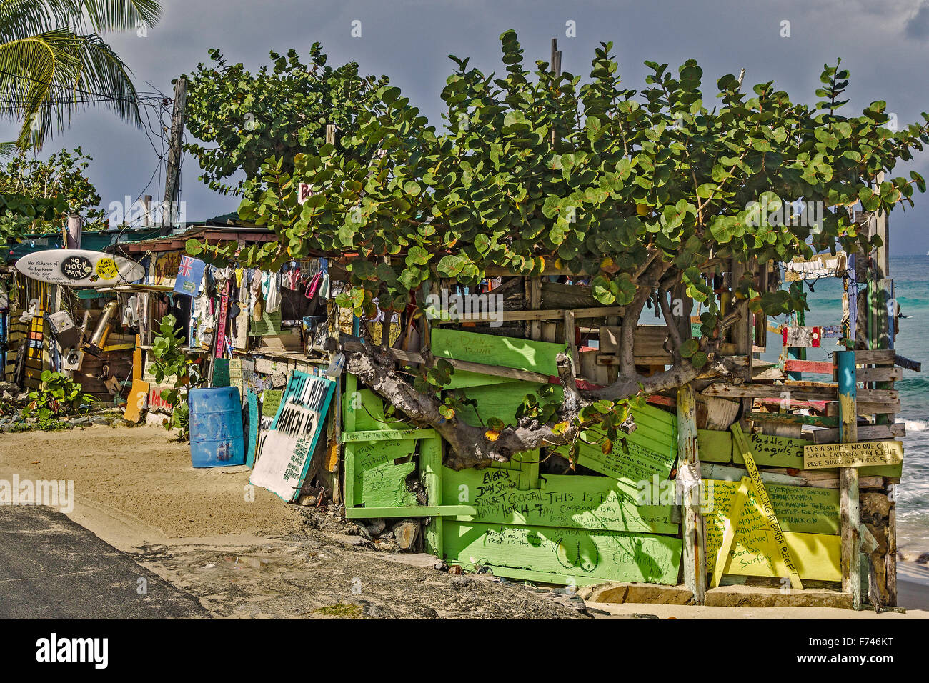 Bomba Full Moon Party Bar Tortola British Virgin Islands Stockfoto
