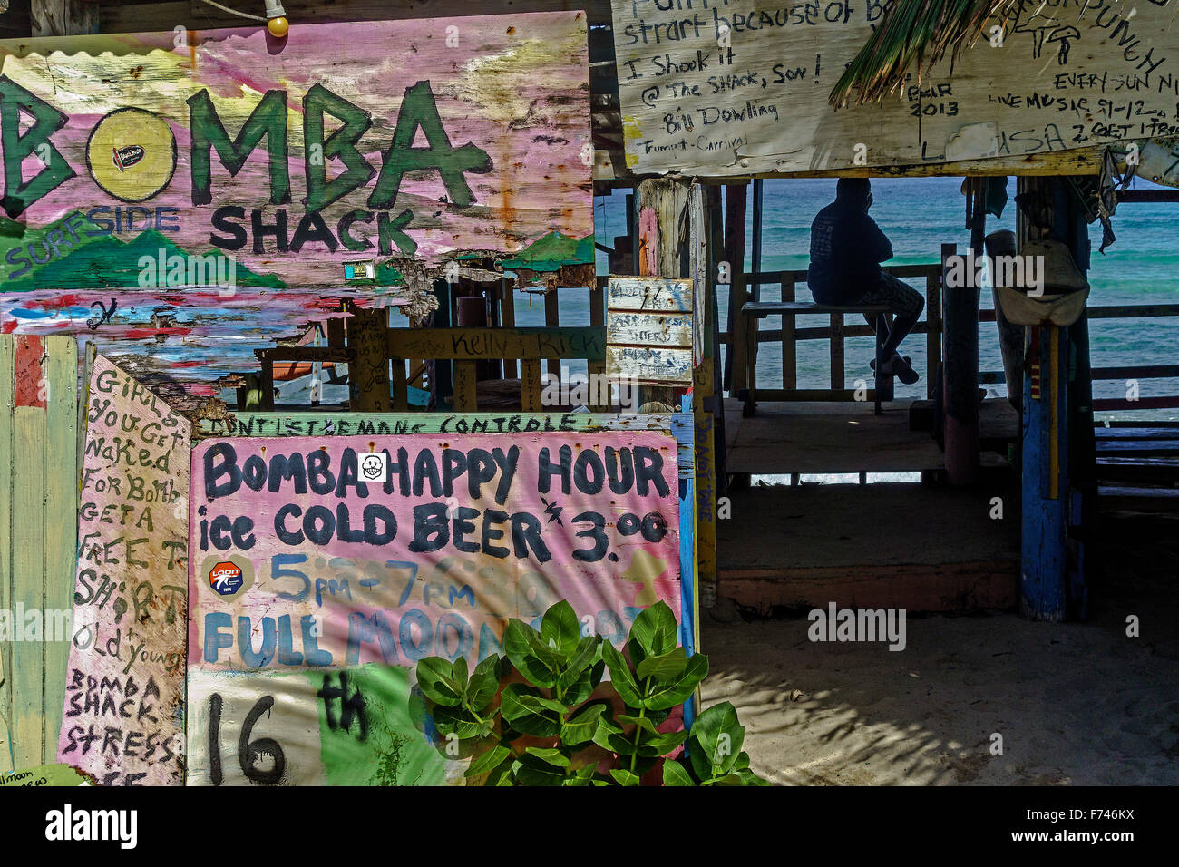 Bomba Full Moon Party Bar Tortola British Virgin Islands Stockfoto