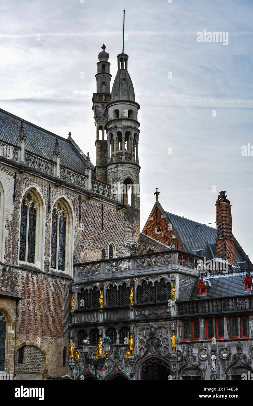 Basilika des Heiligen Blutes, Brügge, Belgien Stockfoto