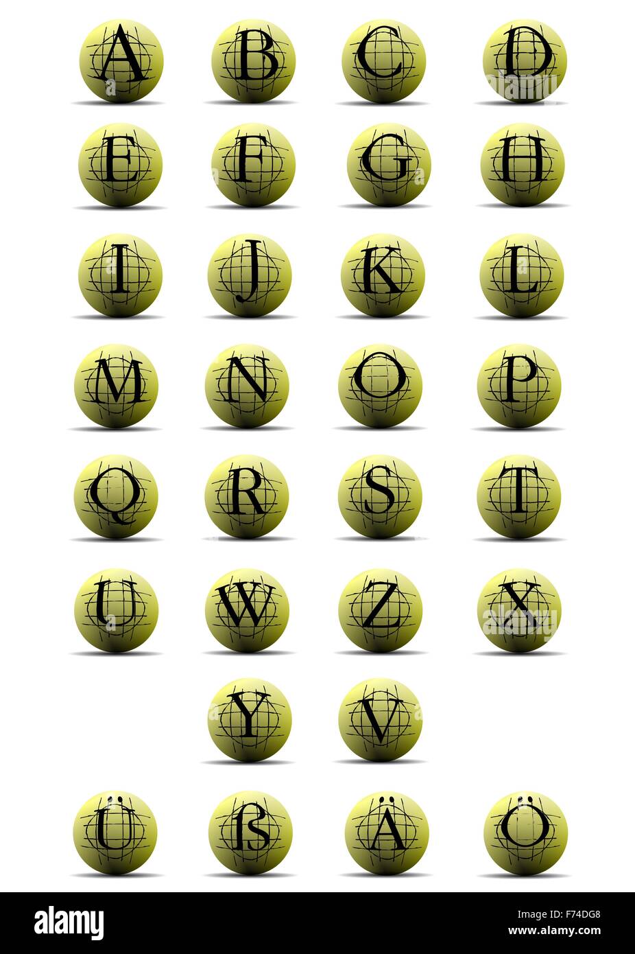 Erde-alphabet Stockfoto