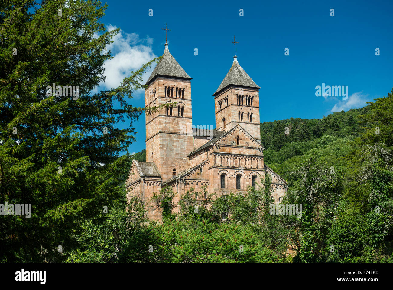Kloster Murbach in Guebwiller, Elsass, Vogesen, Frankreich Stockfoto