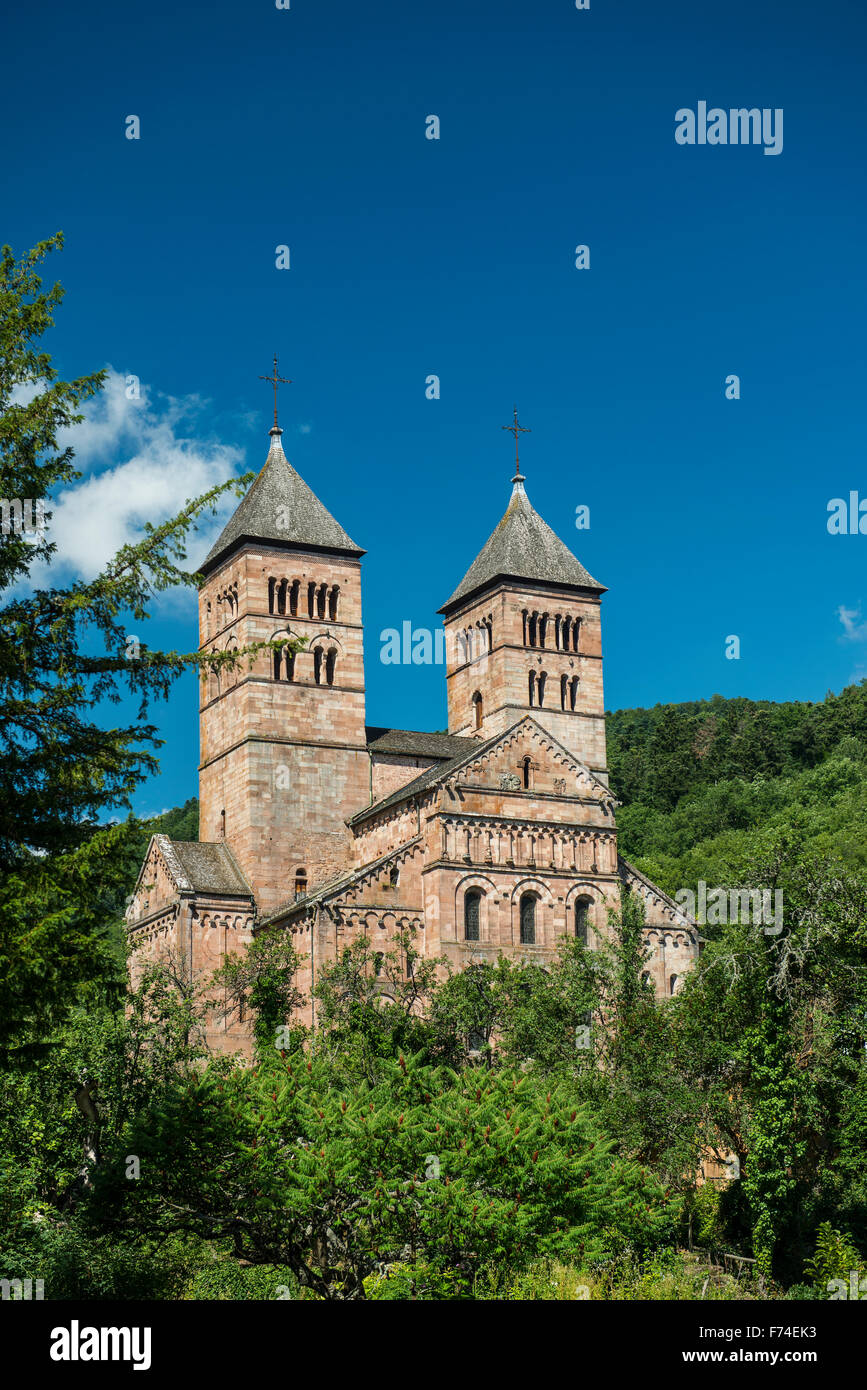 Kloster Murbach in Guebwiller, Elsass, Vogesen, Frankreich Stockfoto