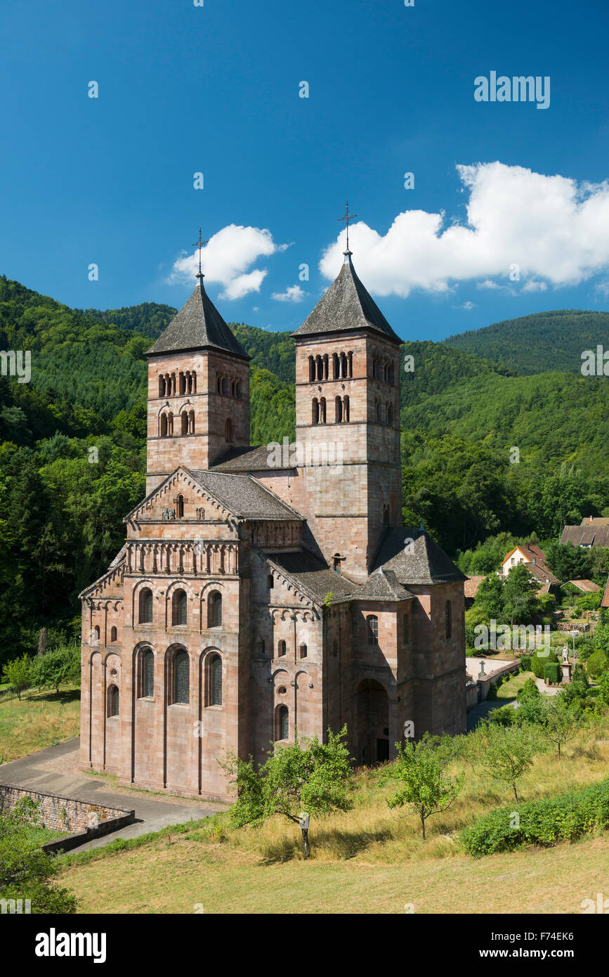 Kloster Murbach in Guebwiller, Elsass, Vogesen, Frankreich Stockfoto
