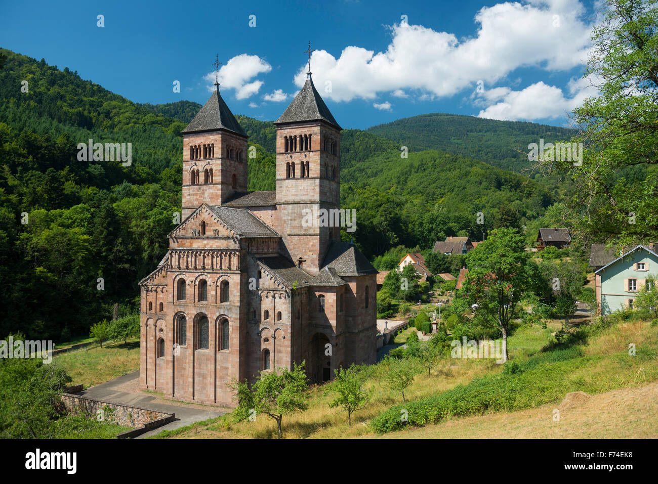 Kloster Murbach in Guebwiller, Elsass, Vogesen, Frankreich Stockfoto