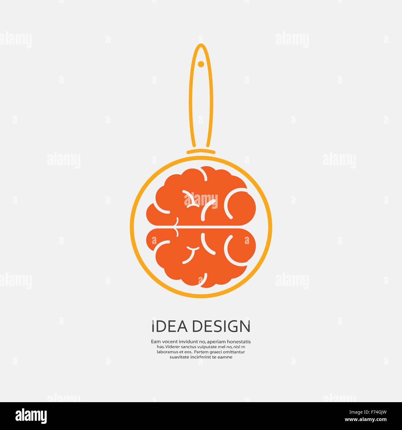 Abstraktes Vektor Gehirn. Schöne Element für design Stock Vektor